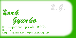 mark gyurko business card